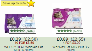 Up to 70% discount off pet food supplies
