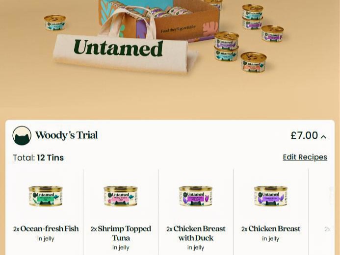 Untamed website order